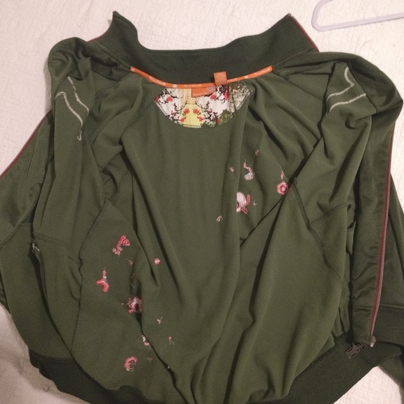 Five Pointz Cherry Blossom Sakura Zip Up Y2K Jacket 3XL - Picture 3 of 8